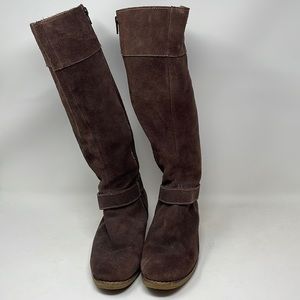 Lands End Brown Suede Boots size 8.5.